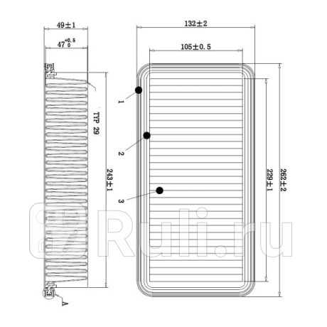 Фильтр воздушный hyundai accent (bl) accent (mc) (tb) kia rio (bn) rio (tc) rio седан ii (jb)rio хэтчбек ii (jb) DOUBLE FORCE DFA2628  для Разные, DOUBLE FORCE, DFA2628