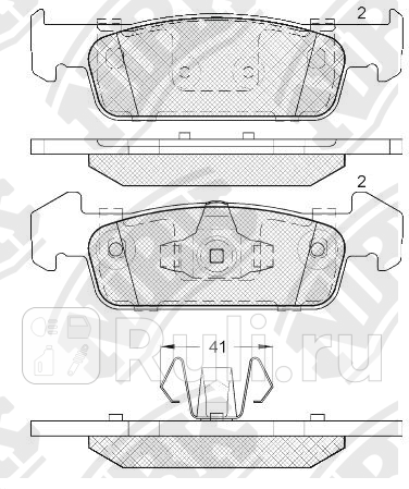 PN43002 - Колодки тормозные дисковые передние (NIBK) Renault Logan 2 рестайлинг (2018-2021) для Renault Logan 2 (2018-2021) рестайлинг, NIBK, PN43002