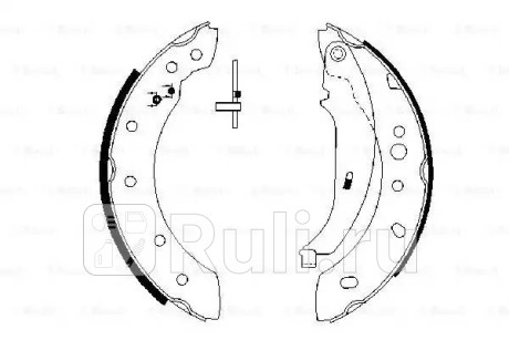 0 986 487 672 - Колодки тормозные барабанные (комплект) (BOSCH) Renault Symbol 1 рестайлинг (2002-2008) для Renault Symbol (2002-2008), BOSCH, 0 986 487 672