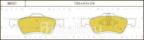 Колодки тормозные дисковые передние ford escape 03- mazda tribute 03- BLITZ BB0327  для Разные, BLITZ, BB0327