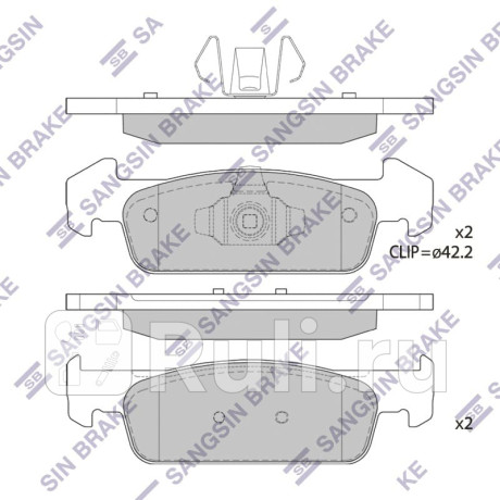 SP1786 - Колодки тормозные дисковые передние (HI-Q) Renault Logan 2 рестайлинг (2018-2021) для Renault Logan 2 (2018-2021) рестайлинг, HI-Q, SP1786