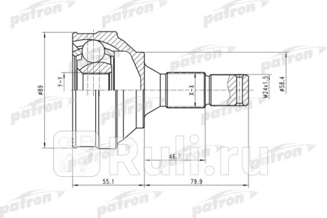 Шрус наружн к-кт [a:25, b:34] peugeot: partner 00- PATRON PCV1446  для Разные, PATRON, PCV1446