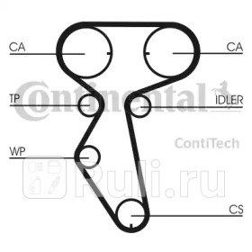 CT887WP2 - Комплект грм (CONTITECH) Chevrolet Lacetti седан/универсал (2004-2013) для Chevrolet Lacetti (2004-2013) седан/универсал, CONTITECH, CT887WP2