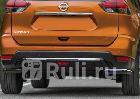 R.4125.007 - Защита заднего бампера d57 уголки (RIVAL) Nissan X-Trail T32 рестайлинг (2017-2020) для Nissan X-Trail T32 (2017-2021) рестайлинг, RIVAL, R.4125.007