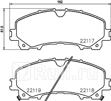 P56106 - Колодки тормозные дисковые передние (BREMBO) Renault Koleos 2 (2016-2021) для Renault Koleos 2 (2016-2021), BREMBO, P56106