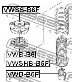 Пыльник амортизатора vwshb-b6f FEBEST VWSHB-B6F  для прочие 2, FEBEST, VWSHB-B6F