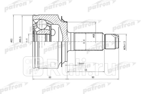 Шрус наружн к-кт [a:30, b:32] honda: crv 07- PATRON PCV2124  для Разные, PATRON, PCV2124