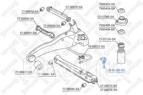 Тяга стабилизатора заднего mitsubishi lancer cs5a cs5w 00- STELLOX 56-00345-SX  для Разные, STELLOX, 56-00345-SX