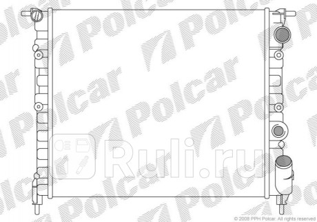602108A1 - Радиатор охлаждения (Polcar) Renault Clio (1990-1998) для Renault Clio (1990-1998), Polcar, 602108A1