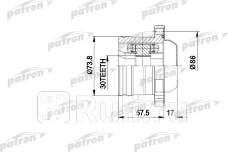 Шрус внутр лев прав к-кт vw: jetta  bora 98-  акпп кроме 2.8v6 PATRON PCV5002  для Разные, PATRON, PCV5002