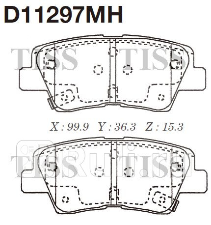 D11297MH - Колодки тормозные дисковые задние (MK KASHIYAMA) Kia Optima 4 (2015-2018) для Kia Optima 4 (2015-2018), MK KASHIYAMA, D11297MH