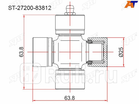 Крестовина suzuki grand vitara 98-06/vitara 89-98 SAT ST-27200-83812  для Разные, SAT, ST-27200-83812