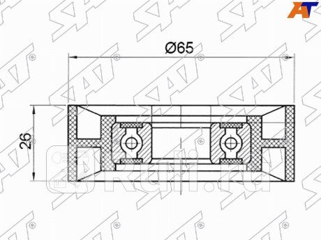 Ролик приводного ремня натяжителя hyundai i10 i20 i30 i40 ix20 ix35 kia ceed 1,4-1,7crdi SAT ST-25281-2A100  для Разные, SAT, ST-25281-2A100