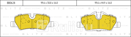 Колодки тормозные дисковые задние mini cooper one f56 13- BLITZ BB0628  для Разные, BLITZ, BB0628