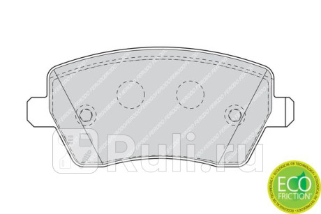 FDB1617 - Колодки тормозные дисковые передние (FERODO) Renault Clio 4 (2012-2020) для Renault Clio 4 (2012-2020), FERODO, FDB1617