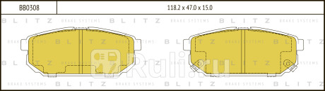Колодки тормозные дисковые задние kia sorento 02- BLITZ BB0308  для Разные, BLITZ, BB0308