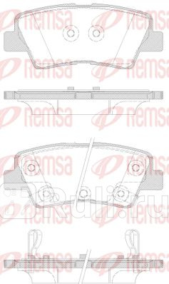 1362.42 - Колодки тормозные дисковые задние (REMSA) Hyundai i40 (2011-2017) для Hyundai i40 (2011-2020), REMSA, 1362.42