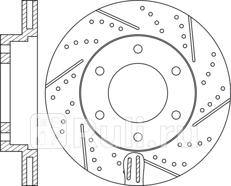 RN1220DSET - Диск тормозной передний (NIBK) Toyota Fortuner (2015-2020) для Toyota Fortuner (2015-2021), NIBK, RN1220DSET