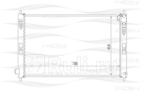 Радиатор охлаждения mitsubishi lancer 08- FREE-Z KK0158  для Разные, FREE-Z, KK0158