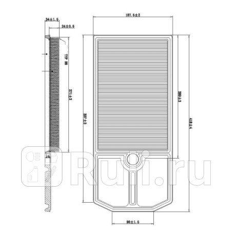 Фильтр воздушный skoda octavia (1u#) (2000-2010), vw polo (1996-2001) DOUBLE FORCE DFA4287  для Разные, DOUBLE FORCE, DFA4287