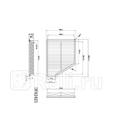 Фильтр воздушный hyundai matrix (fc) 1.5 crdi 1.6 DOUBLE FORCE DFA2421  для Разные, DOUBLE FORCE, DFA2421