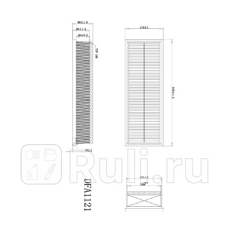 Фильтр воздушный citroen berlingo i (m49, m59) ,berlingo ii (b9), c2, c3 / c3 x-tr (fc), c3 ii (a51), c3 picasso, c4, c4 picasso / grand c4 picasso, xsara picasso/citroen berlingo i (m49, m59) DOUBLE FORCE DFA1121  для Разные, DOUBLE FORCE, DFA1121