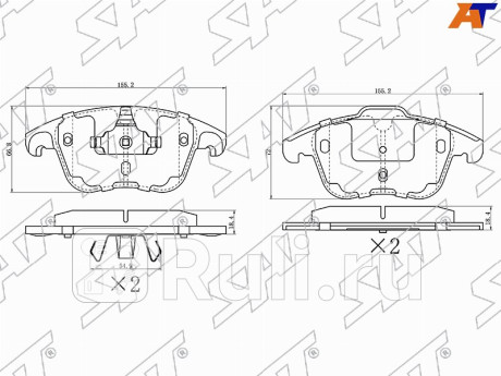 Колодки тормозные перед citroen c4 picasso 06-13  peugeot 3008 11-16 5008 09-17  opel corsa f 19- SAT ST-28-0042  для Разные, SAT, ST-28-0042