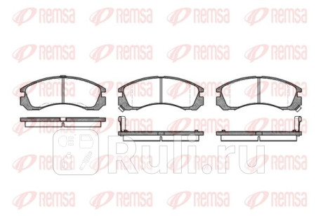 0354.02 - Колодки тормозные дисковые передние (REMSA) Mitsubishi Outlander (2012-2015) для Mitsubishi Outlander 3 (2012-2015), REMSA, 0354.02
