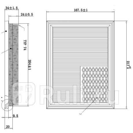 Фильтр воздушный ford fiesta v (jh,jd) (2001-2008) mazda 2 (dy) (2003-2007) DOUBLE FORCE DFA2244  для Разные, DOUBLE FORCE, DFA2244