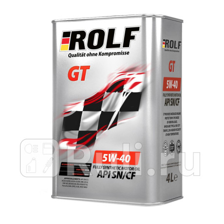 Масло моторное rolf gt 5w-40 sn/cf 4л (металл) 322229 ROLF 322229  для прочие 2, ROLF, 322229