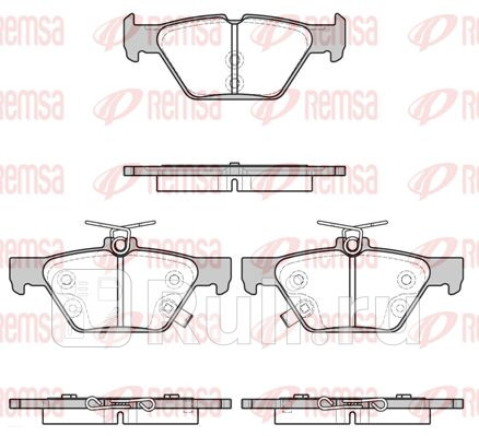 1638.02 - Колодки тормозные дисковые задние (REMSA) Subaru XV GT (2017-2020) для Subaru XV GT (2017-2021), REMSA, 1638.02