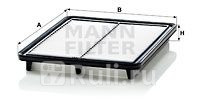 C 3033 - Фильтр воздушный (MANN-FILTER) Kia Sorento 1 (2002-2009) для Kia Sorento 1 (2002-2009), MANN-FILTER, C 3033