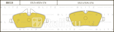 Колодки тормозные дисковые передние bmw 1(e81,e87) 04- BLITZ BB0328  для Разные, BLITZ, BB0328