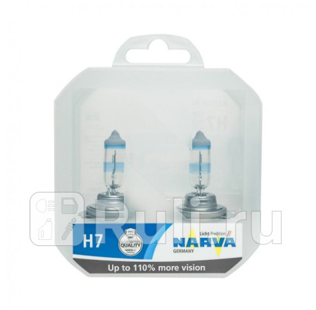 48062 RPH S2 - Лампа H7 (55W) NARVA Range Power 3300K +110% яркости для Автомобильные лампы, NARVA, 48062 RPH S2