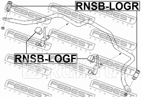 Тяга стабилизатора передняя в сборе renault logan, sandero rnsb-logr FEBEST RNSB-LOGR  для прочие 2, FEBEST, RNSB-LOGR