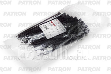 Комплект пластиковых хомутов 3.6 х 150 мм, 100 шт, нейлон, черные PATRON P36150B  для Разные, PATRON, P36150B