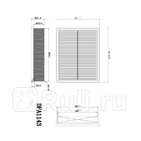 Фильтр воздушный соответствует dfa25114 bmw 3 (e36),3 (e46), 3 compact (e36), 5 (e39), 7 (e38), x3 (e83), z3,z4 (e85 e86) bmw alpina b. bovensiepen b3 (e46), roadster s (z4) DOUBLE FORCE DFA1143  для Разные, DOUBLE FORCE, DFA1143