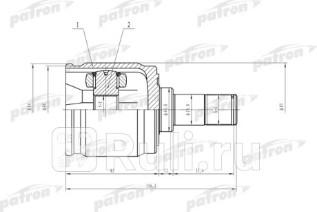 Шрус внутр прав к-кт [a:32, b:27, d:40, l:155.5] honda: accord -98 PATRON PCV3009  для Разные, PATRON, PCV3009