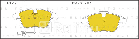 Колодки тормозные дисковые передние audi a4  a5 07- BLITZ BB0513  для Разные, BLITZ, BB0513