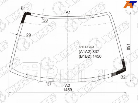 SH3 LFW/X - Лобовое стекло (XYG) Honda Civic EF (1987-1991) для Honda Civic EF (1987-1991), XYG, SH3 LFW/X