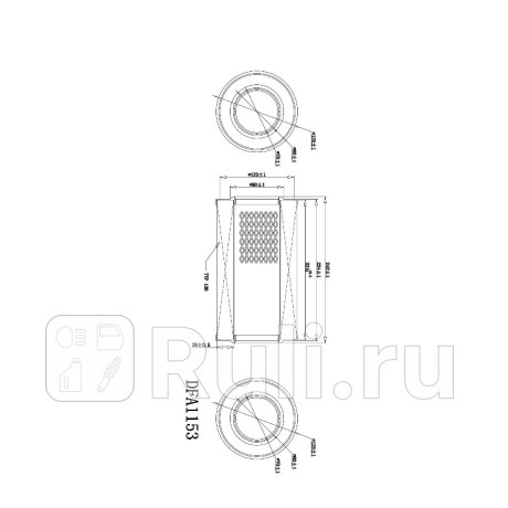 Фильтр воздушный ford maverick i nissan pick up navara (720, d21, d22), terrano ii DOUBLE FORCE DFA1153  для Разные, DOUBLE FORCE, DFA1153