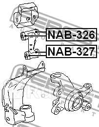 Сайлентблок nab-327 FEBEST NAB-327  для прочие 2, FEBEST, NAB-327