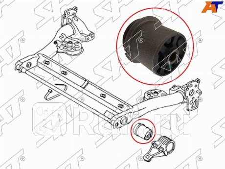 Сайлентблок задней балки без кронштейном a6 97-05 skoda superb 01-08 vw passat 96-05 SAT ST-4B0501521E  для Разные, SAT, ST-4B0501521E