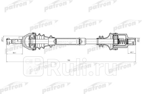 Полуось прав dacia logan 1.4-1.6i 09.04-  -abs PATRON PDS0638  для Разные, PATRON, PDS0638