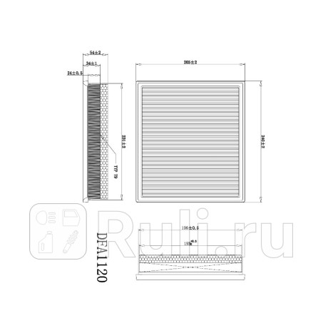 Фильтр воздушный citroen berlingo ii (b9),berlingo iii (k9), c-elys?e,c3 aircross (a88),c3 ii (a51),c3 iii (b618),c3 picasso,c4 cactus,c4 ii (b7),c4 picasso ii (b78) / grand c4 picasso ii (b78) DOUBLE FORCE DFA1120  для Разные, DOUBLE FORCE, DFA1120