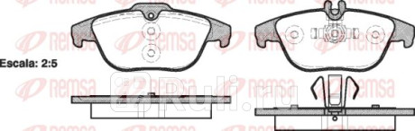 1305.00 - Колодки тормозные дисковые задние (REMSA) Mercedes X204 рестайлинг (2012-2015) для Mercedes X204 (2012-2015) рестайлинг, REMSA, 1305.00
