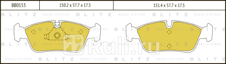 Колодки тормозные дисковые передние bmw 3(e36) 92- BLITZ BB0153  для Разные, BLITZ, BB0153