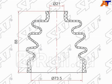 Пыльник шрус наружный hyundai accent verna 94-10 lantra 90-00 SAT ST-105-0013  для Разные, SAT, ST-105-0013