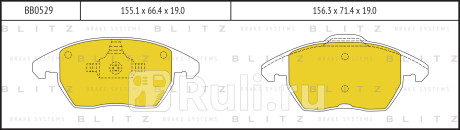 Колодки тормозные дисковые передние citroen c4 04- peugeot 307 03- BLITZ BB0529  для Разные, BLITZ, BB0529