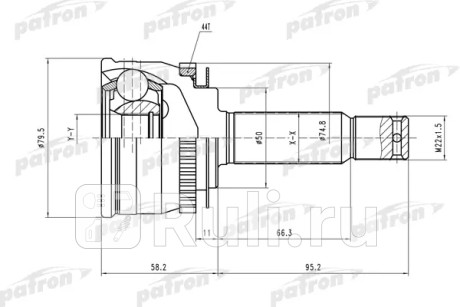 Шрус наружн к-кт [a:25, b:22, abs:44] hyundai: accent 00- PATRON PCV3902  для Разные, PATRON, PCV3902